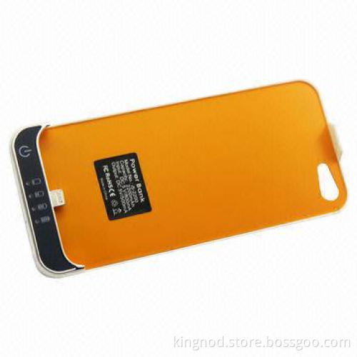 Portable Power Case for iPhone 5 with 2,000mAh, Polymer Battery, 5V/500mA Output